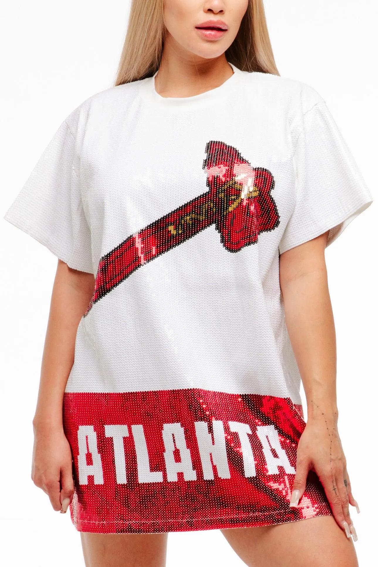 Atlanta Baseball Sequin Dress