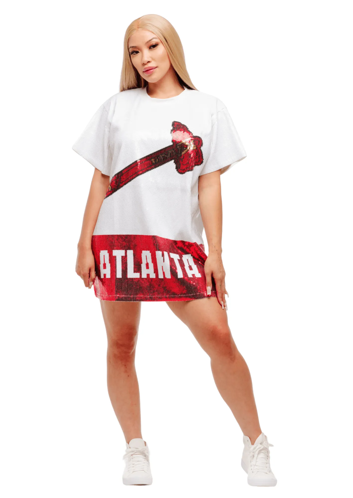 Atlanta Baseball Sequin Dress