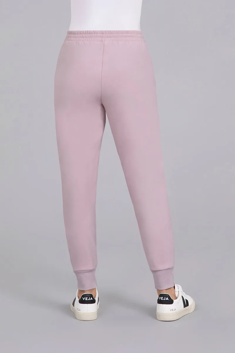 Bamboo Fleece Pleat Hem Jogger | Lilac