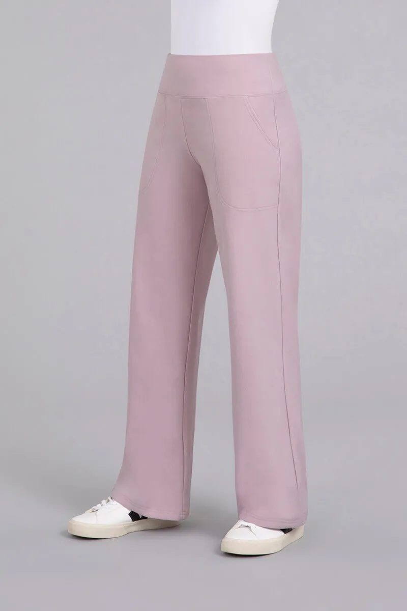 Bamboo Fleece Straight Leg Pant | Lilac