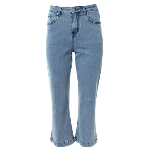 BERNIE CROP FLARE JEANS - REGULAR LEG (LIGHT BLUE)