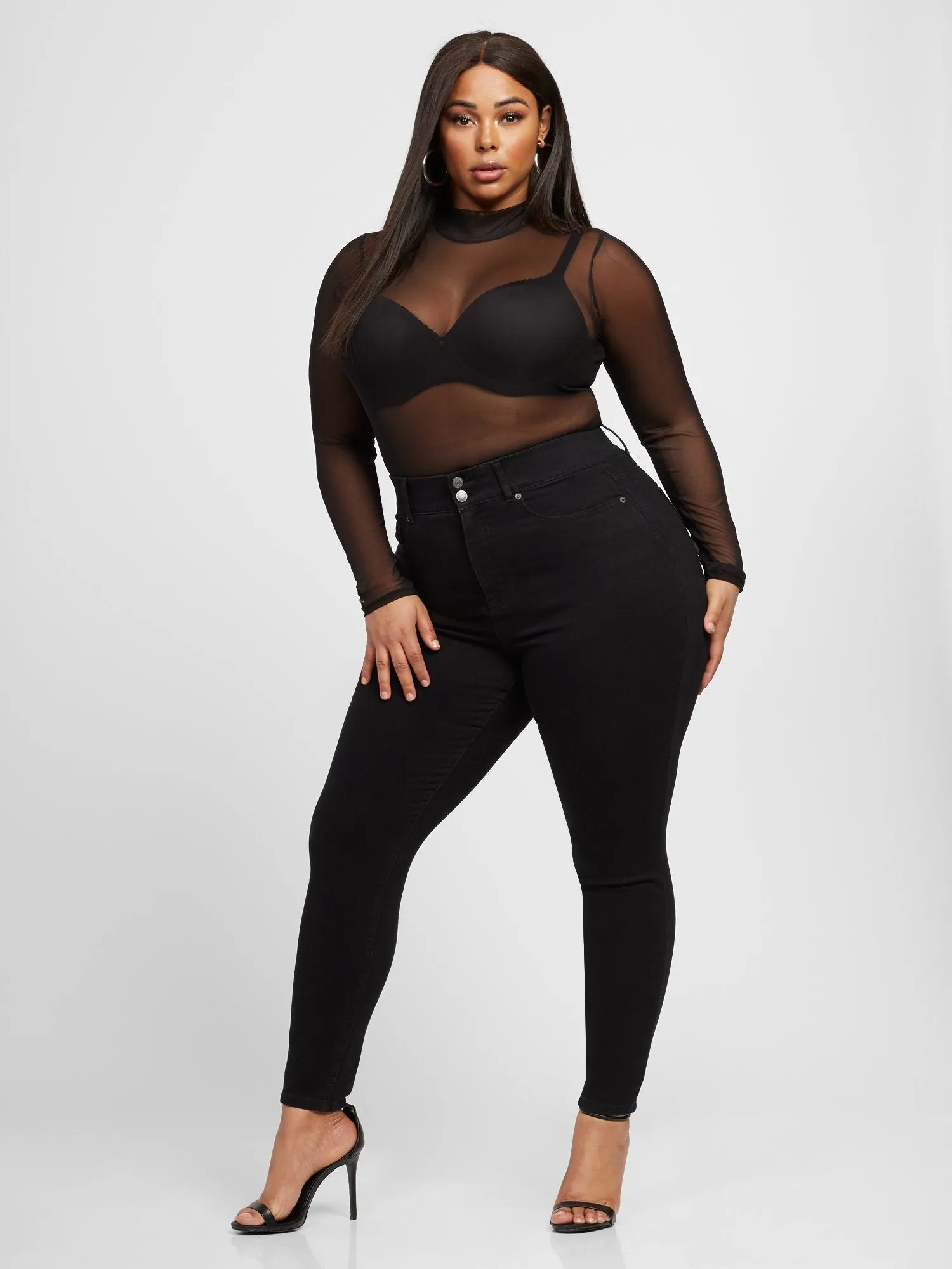 Black Curvy Fit Skinny Jeans