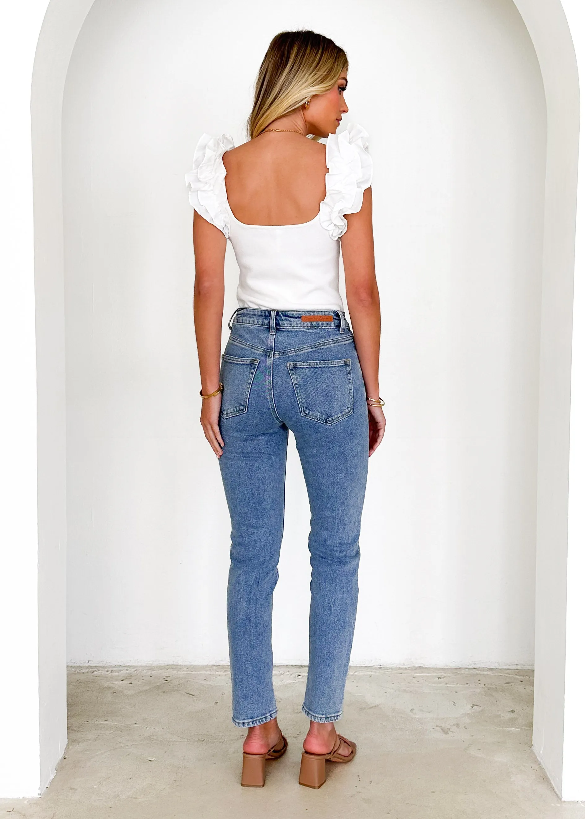 Blaire Mom Jeans - Mid Blue