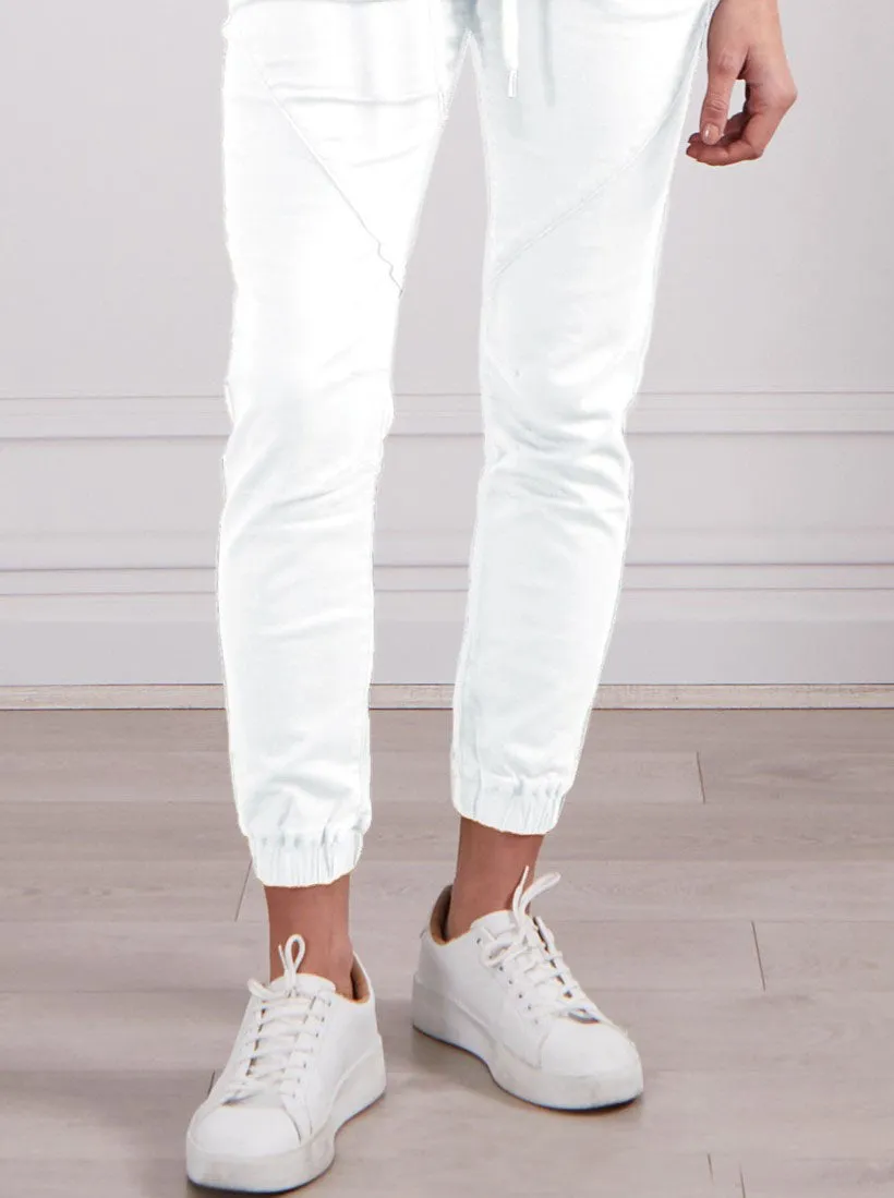 Blake Stretch Joggers - White