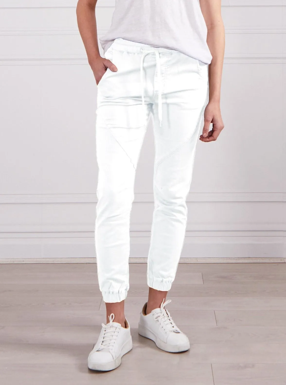 Blake Stretch Joggers - White