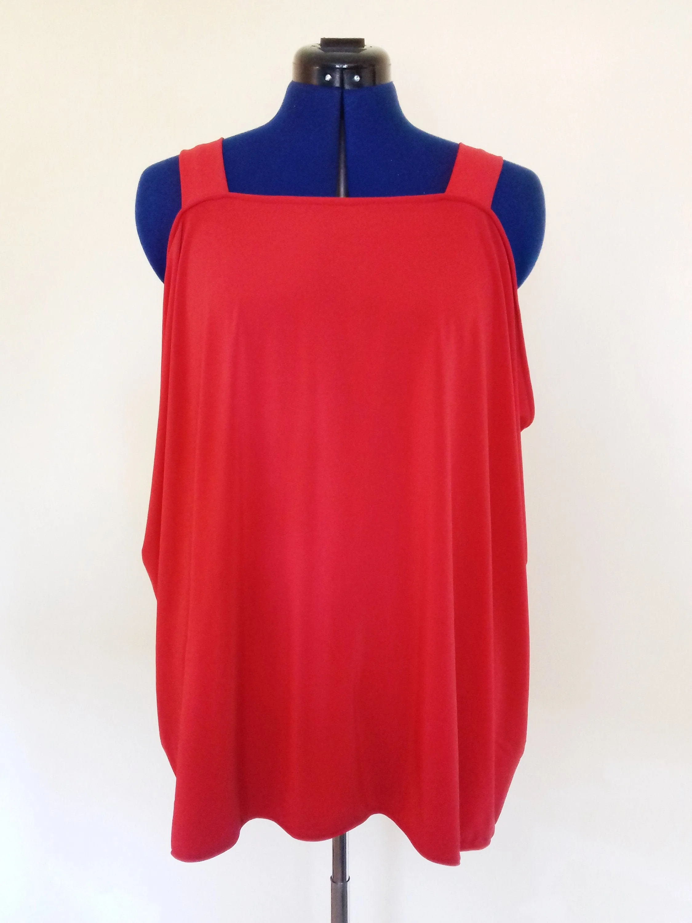 Blood Red Grecian Drape Top