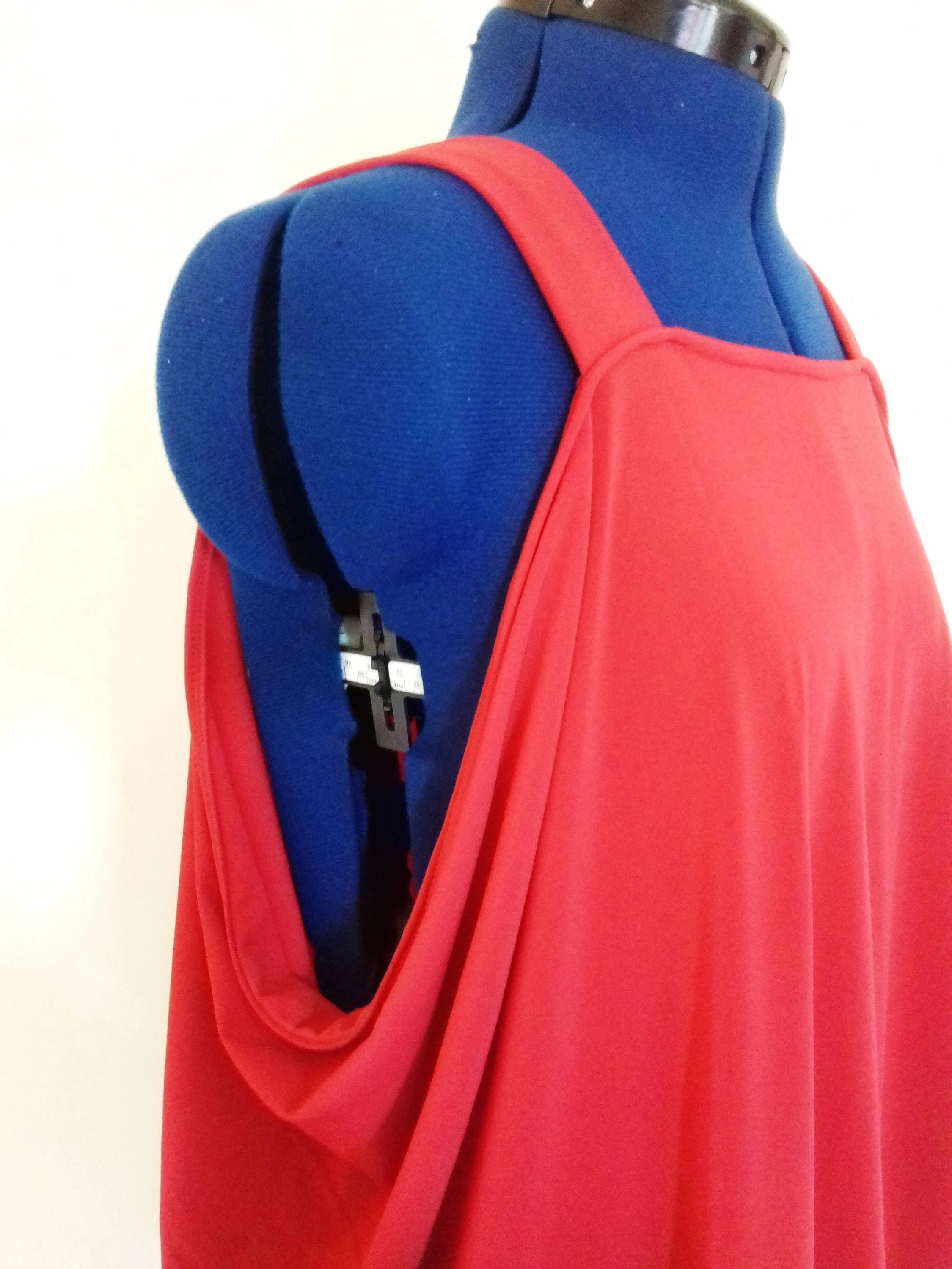 Blood Red Grecian Drape Top