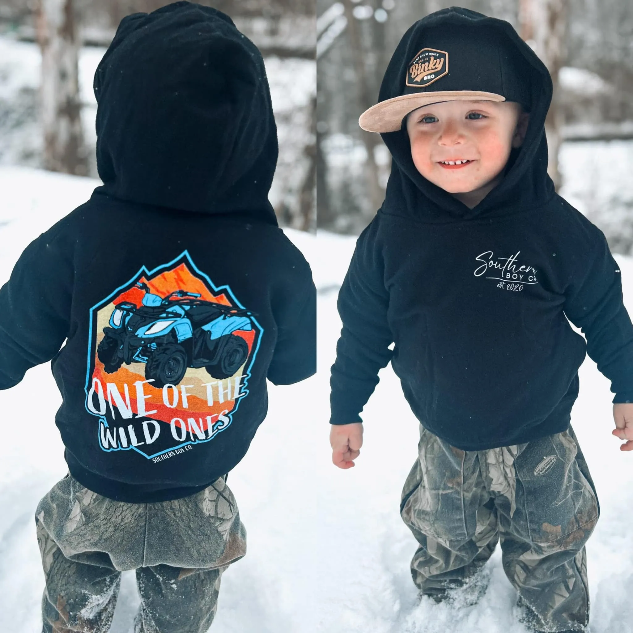 (BOYS HOODIE) Boys Four Wheeler One of The Wild Ones Kids Hoodie