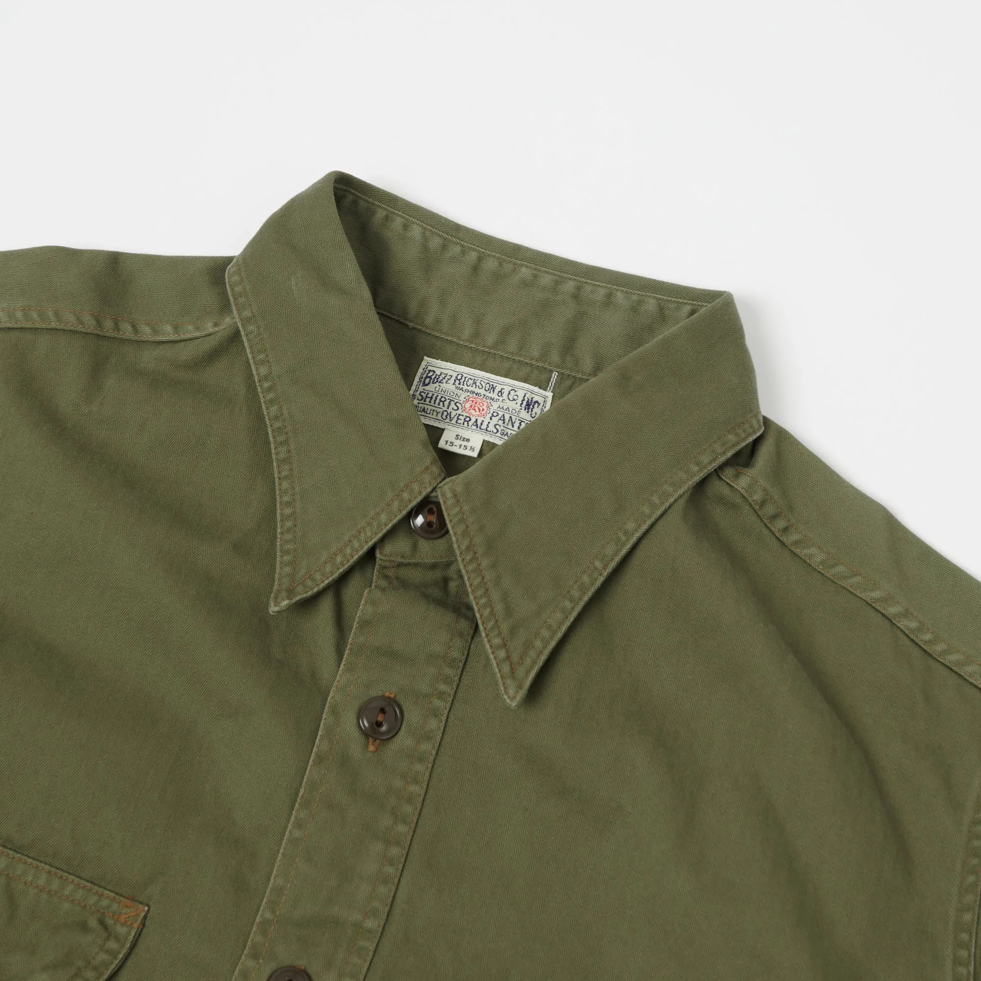 Buzz Rickson's Herringbone Work Shirt - Olive