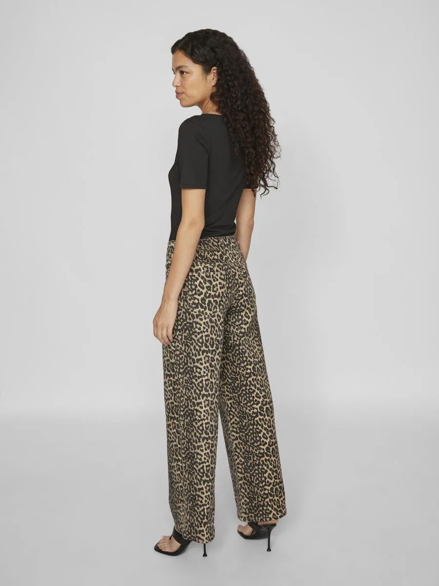 Chia Jeans (Birch/ Leopard Print)