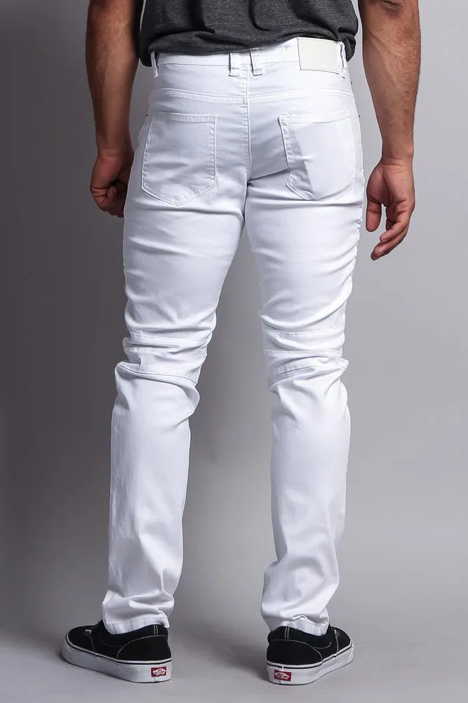 Coated Biker Jeans