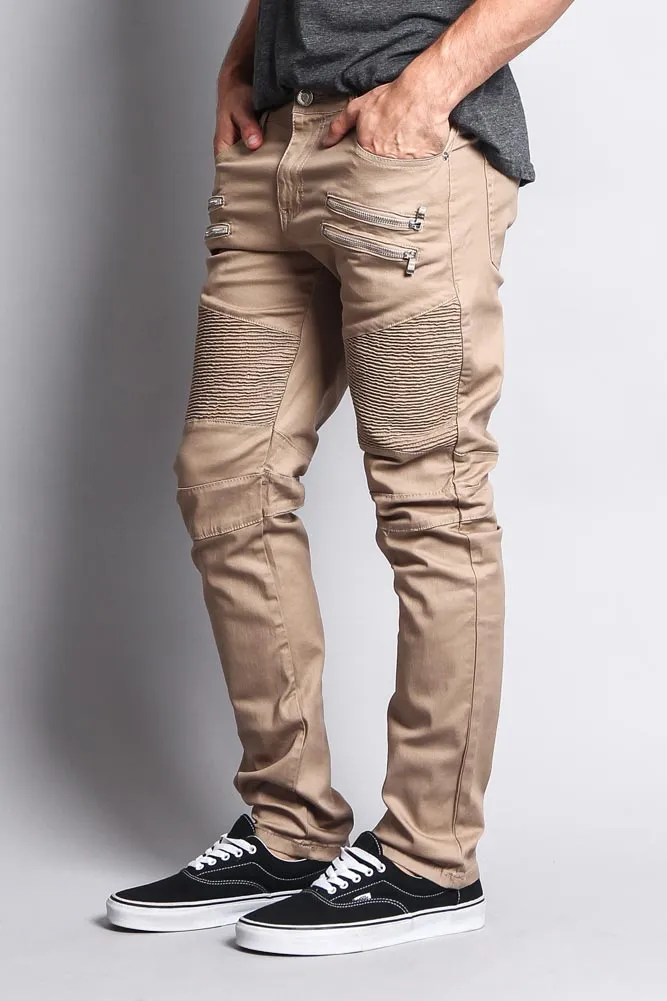 Coated Biker Jeans