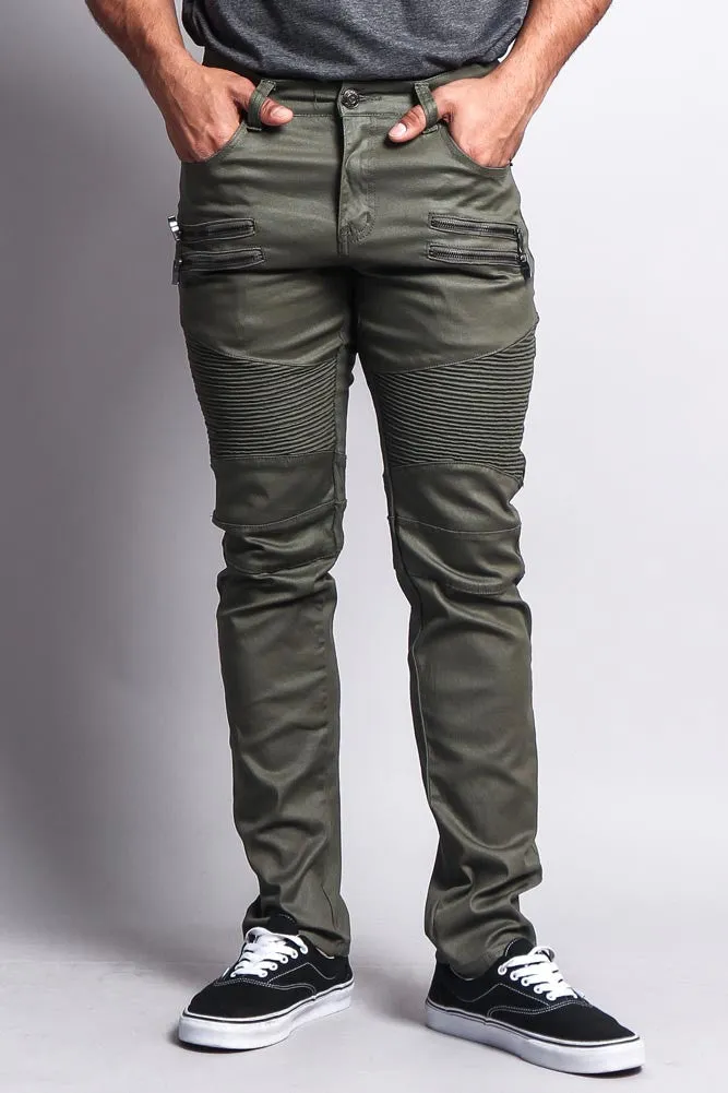 Coated Biker Jeans