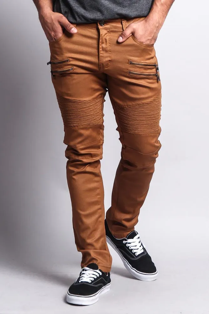 Coated Biker Jeans