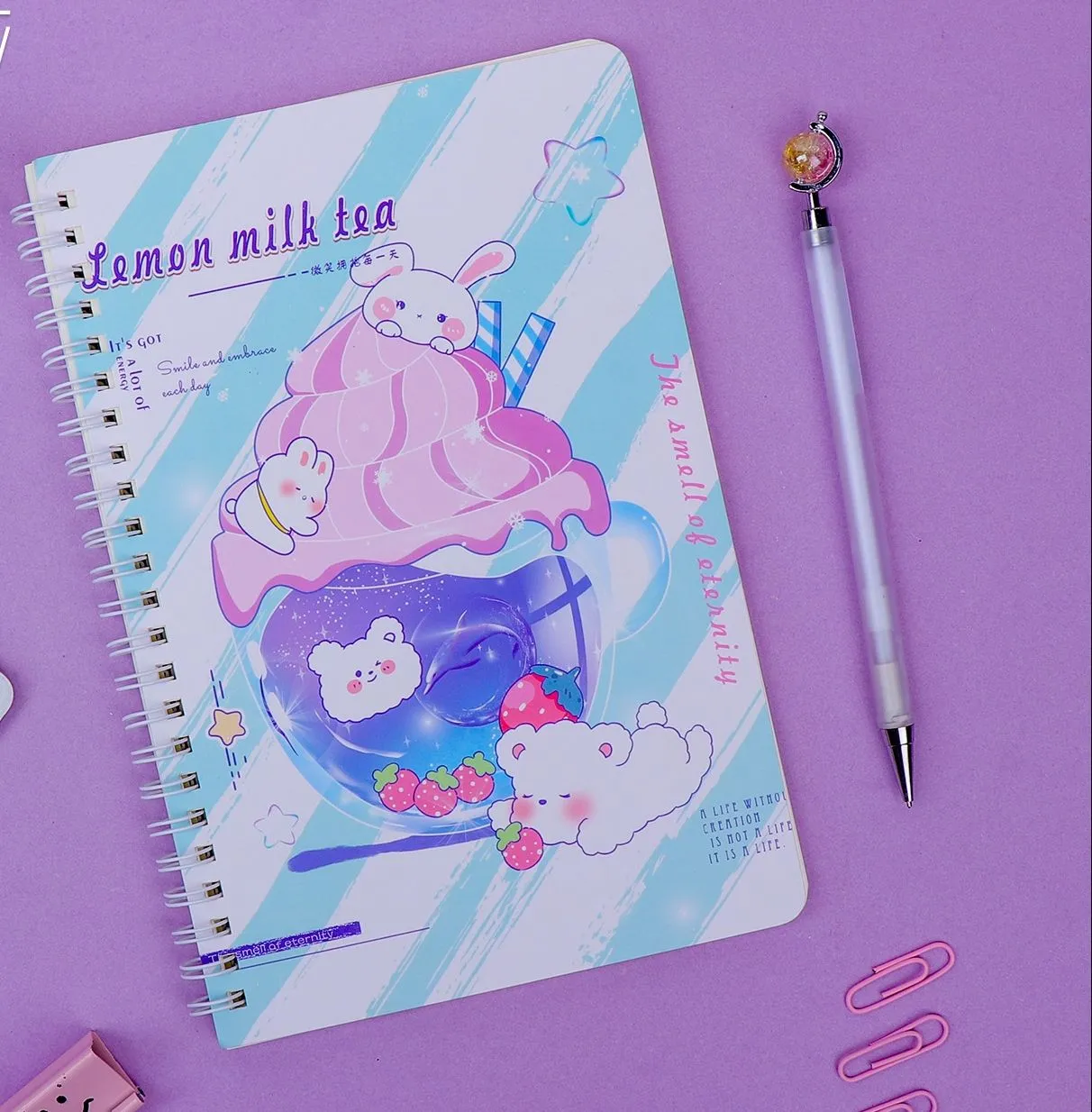 Cute Soft Cover Cartoon Spiral Notebook