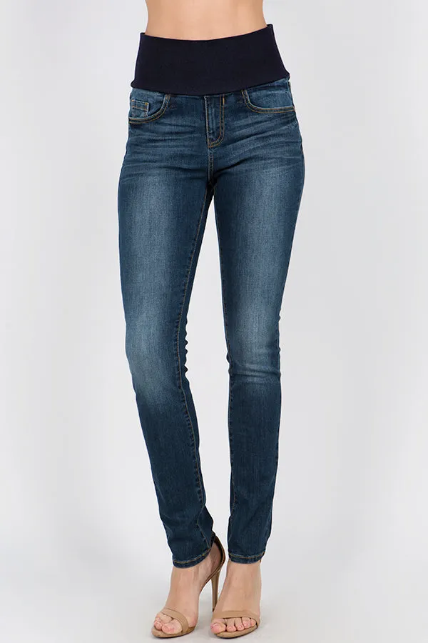 Dark Wash Skinny High Waist Jeans