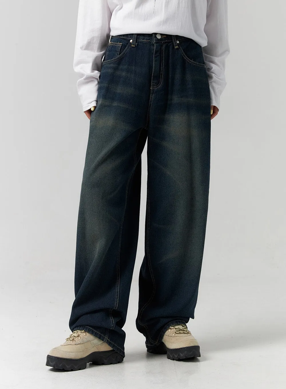 Dark Wash Wide Leg Jeans CS320