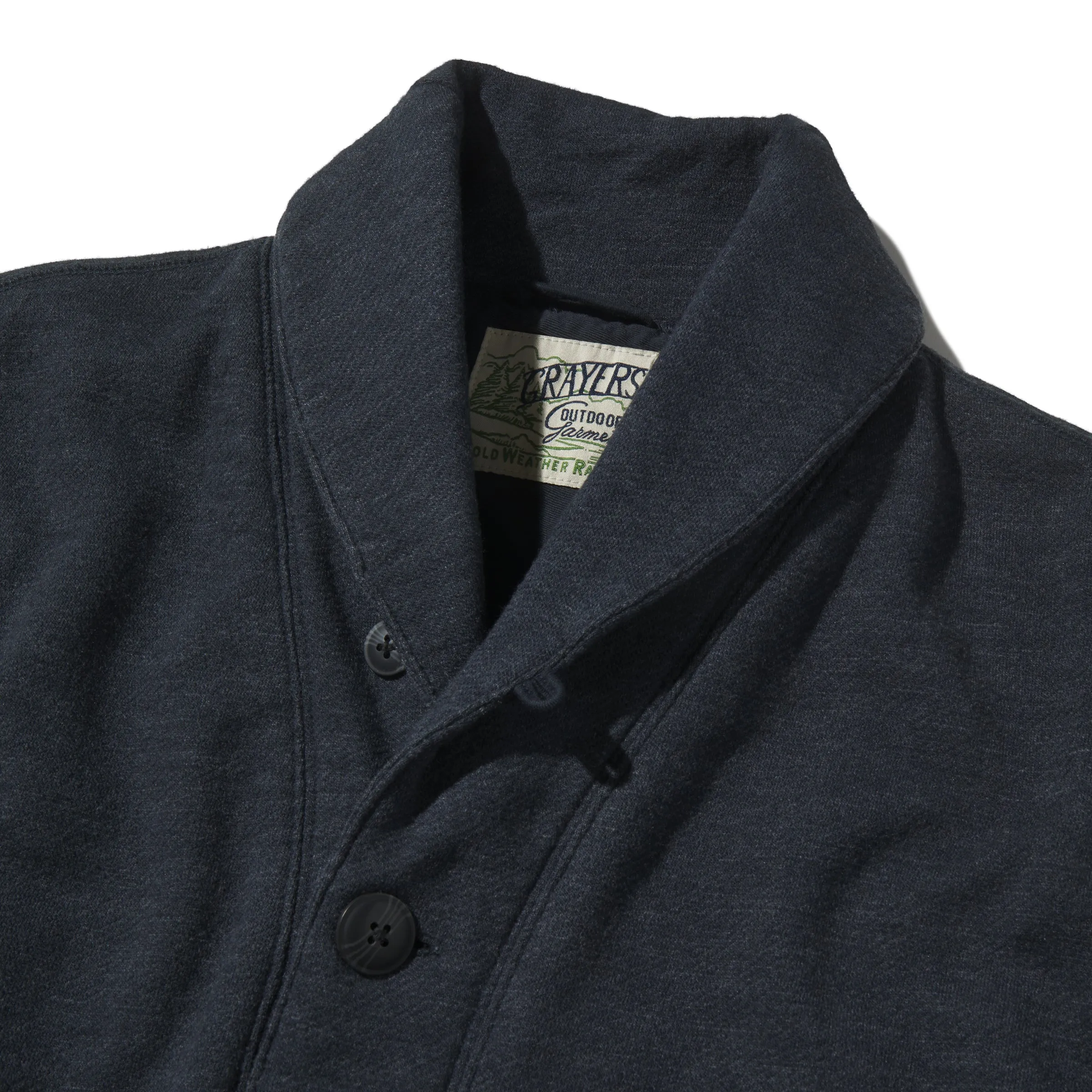 Dunlop Waffle Lined Shawl Cardigan - Blue Graphite