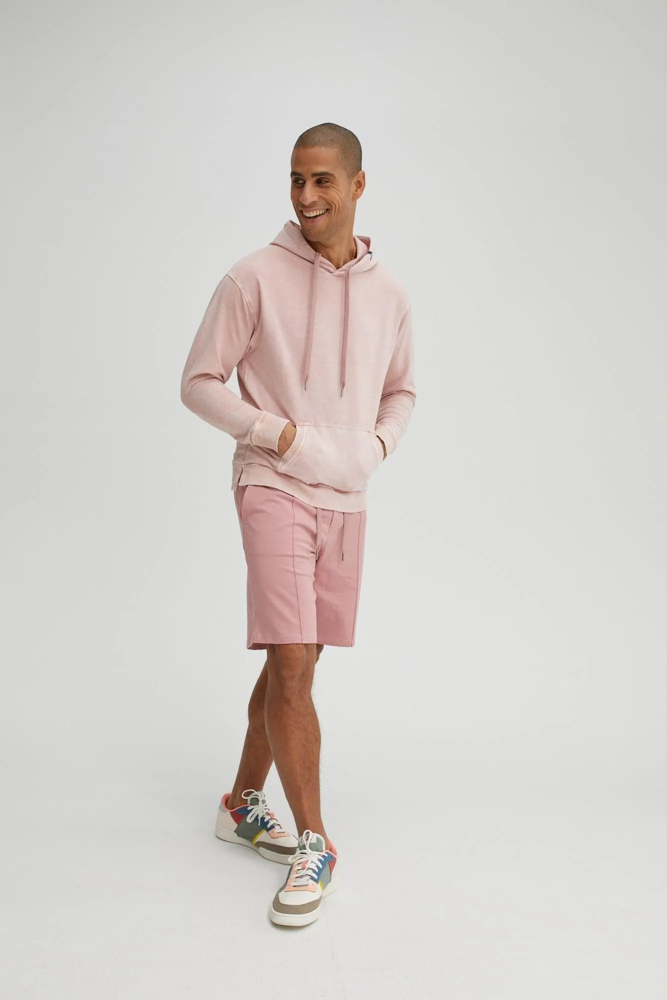 Dusty Rose Fleece Knit Shorts