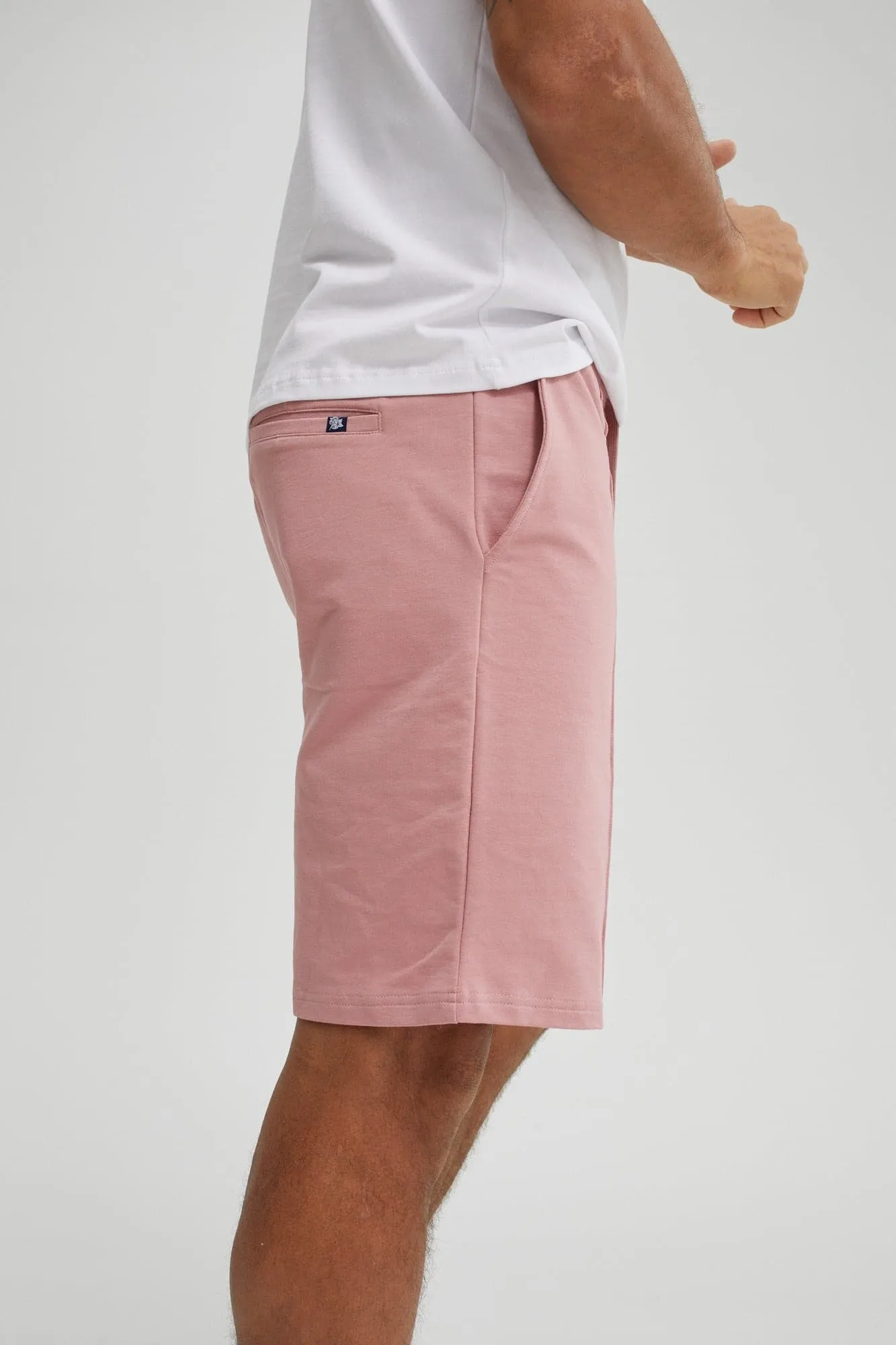 Dusty Rose Fleece Knit Shorts