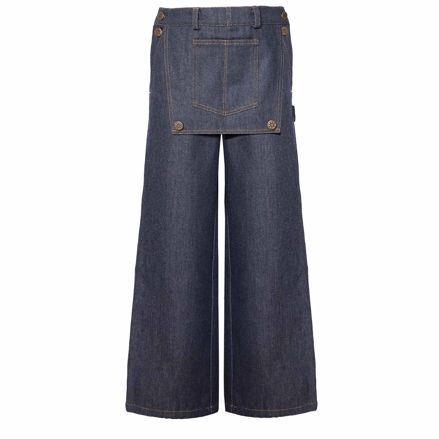 Flare jeans voor meisjes met flap