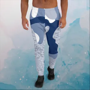 Giant Blue Camo Print Mens Joggers