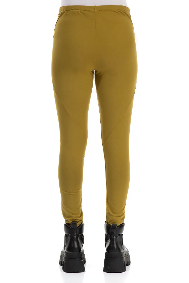 Golden Olive Cotton Leggings