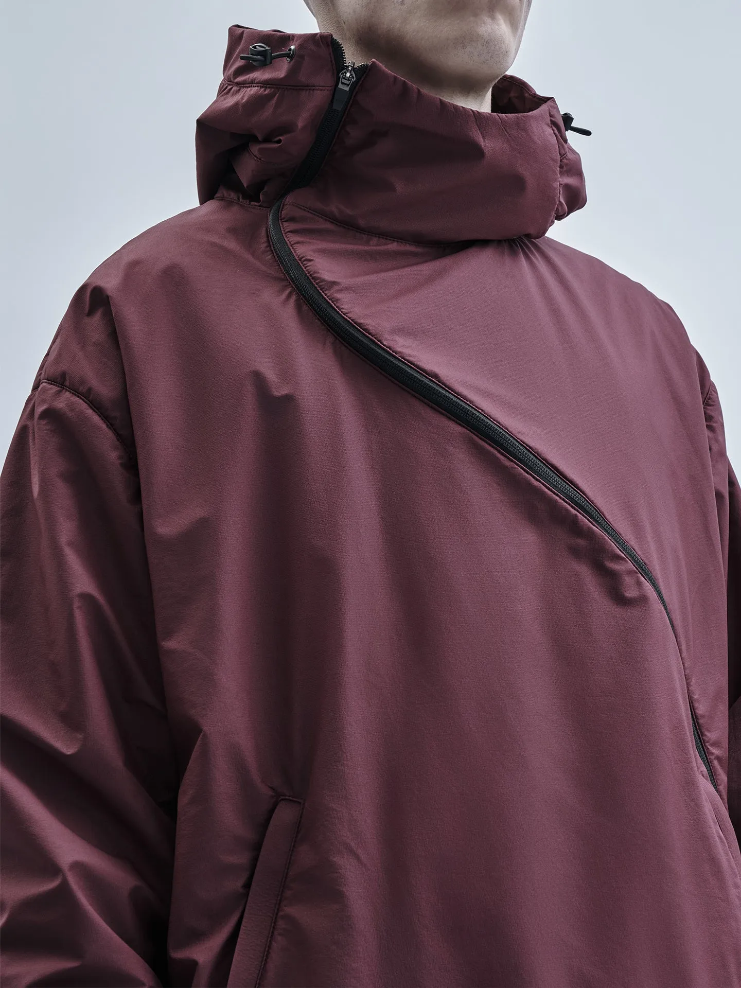 gurutze insulated hoodie burgundy