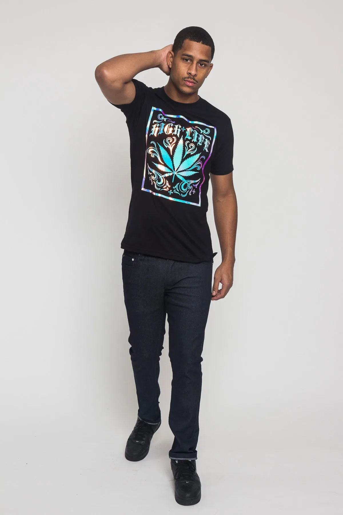 High Life 3D Iridescent Leaf T-Shirt