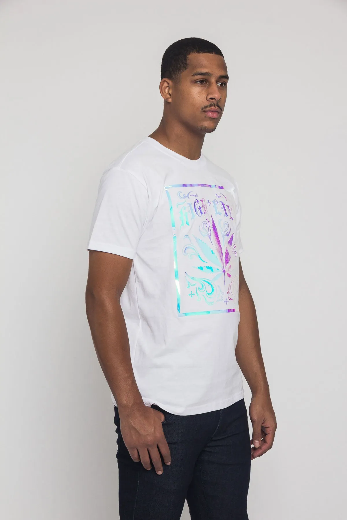 High Life 3D Iridescent Leaf T-Shirt