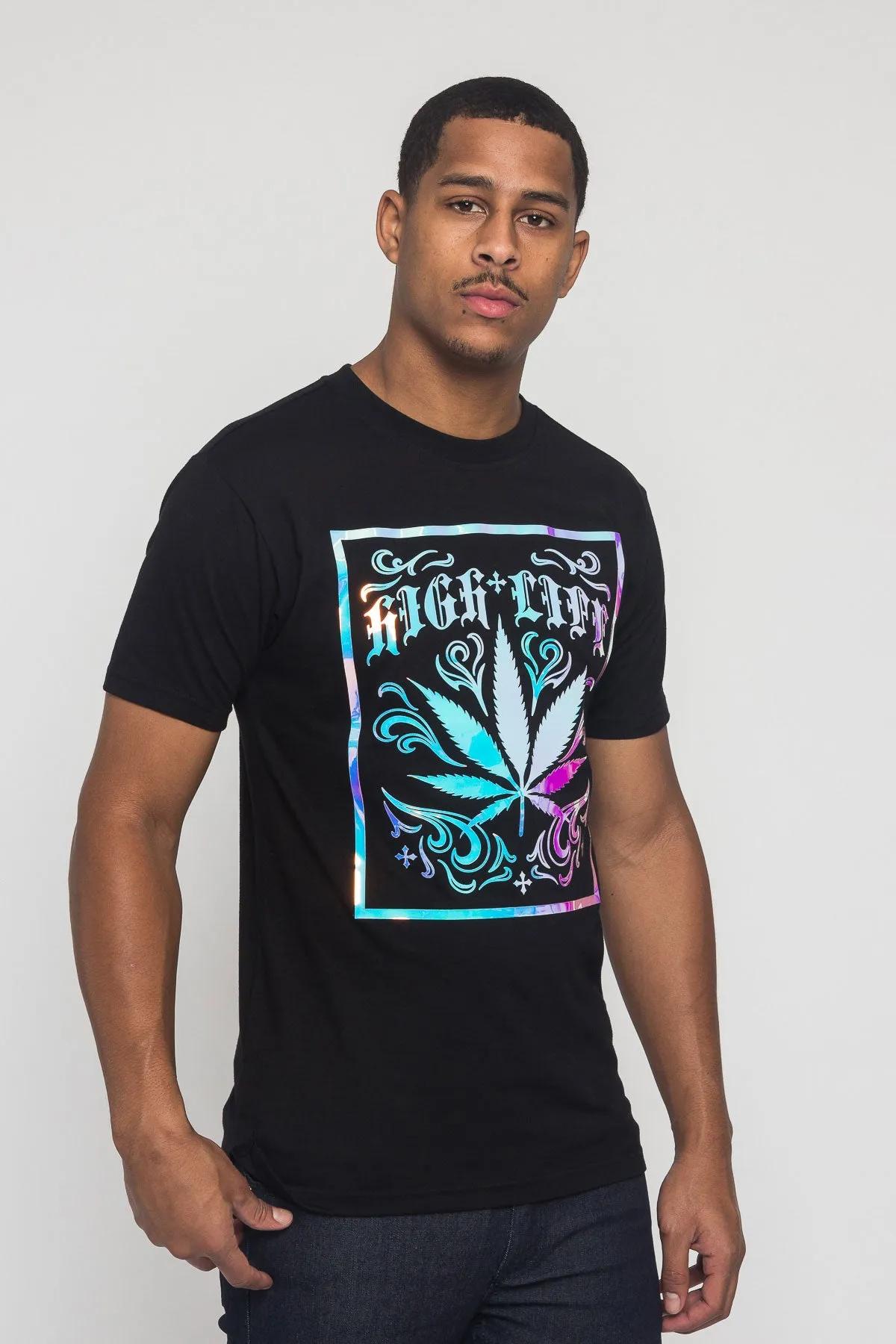 High Life 3D Iridescent Leaf T-Shirt