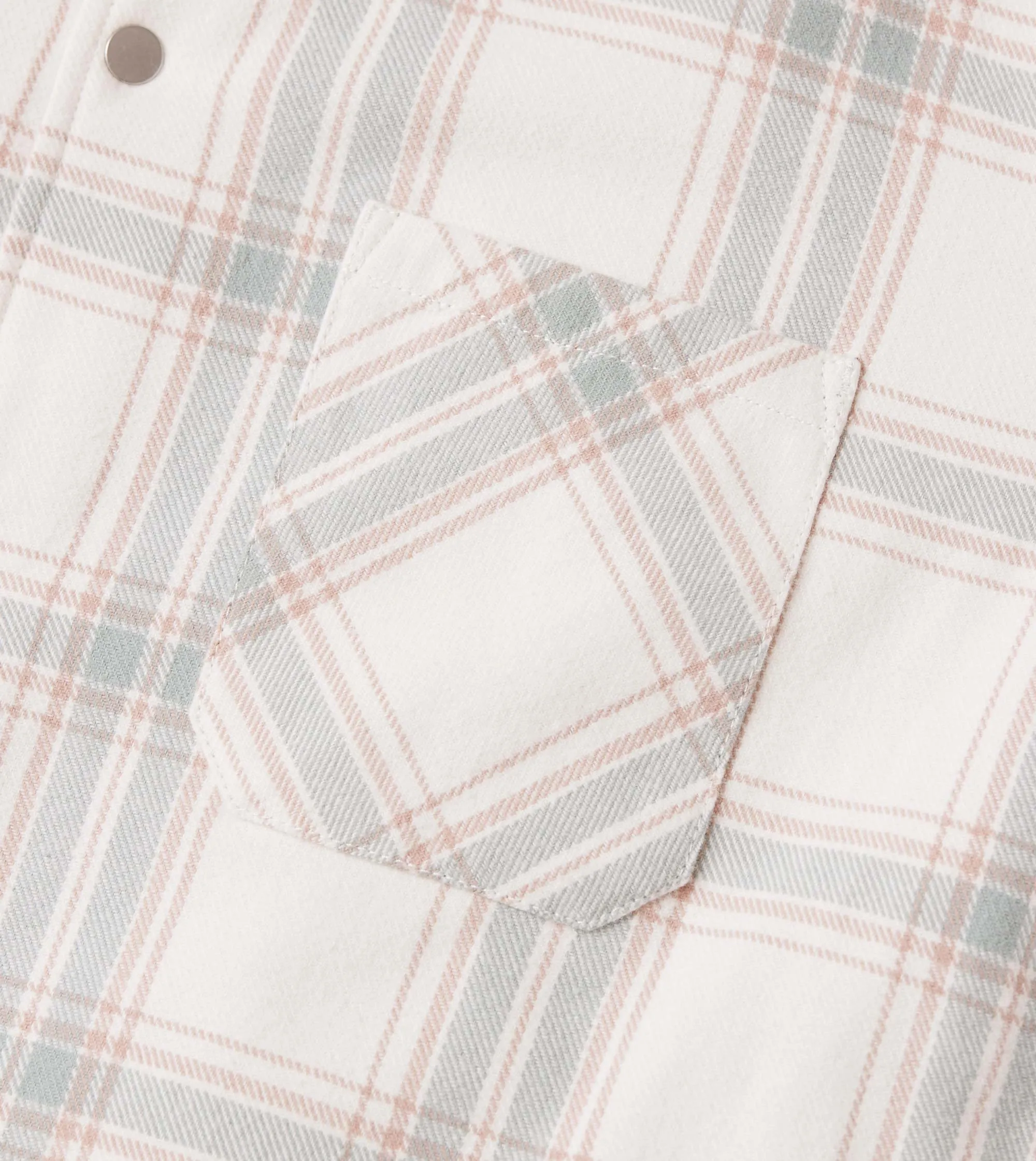 Hike Plaid Overshirt Vintage White/Lt Blue