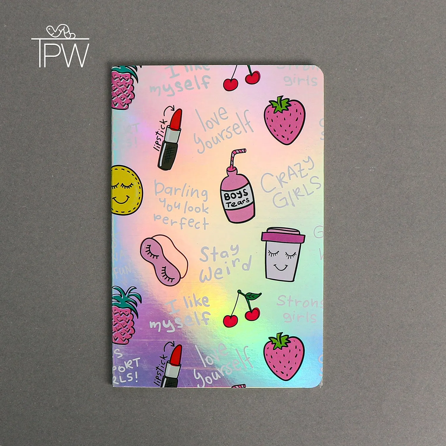 Holographic Shiny Cover Beauty Queen Lined Notebook