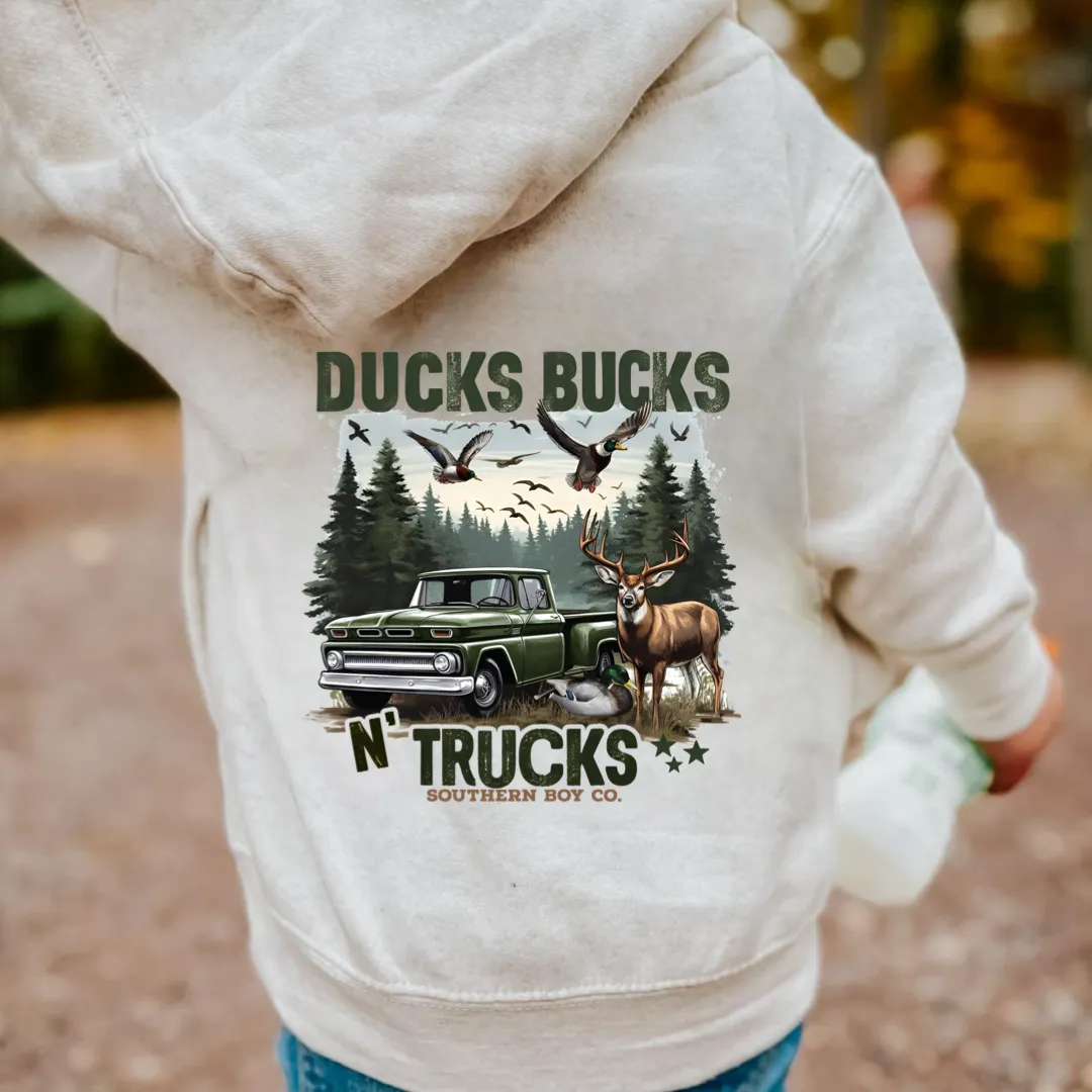 (HOODIE) Ducks Bucks N’ Trucks Kids Hoodie