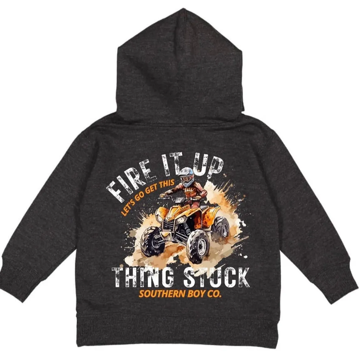 (HOODIE) Fire It Up Fourwheeler Kids Hoodie