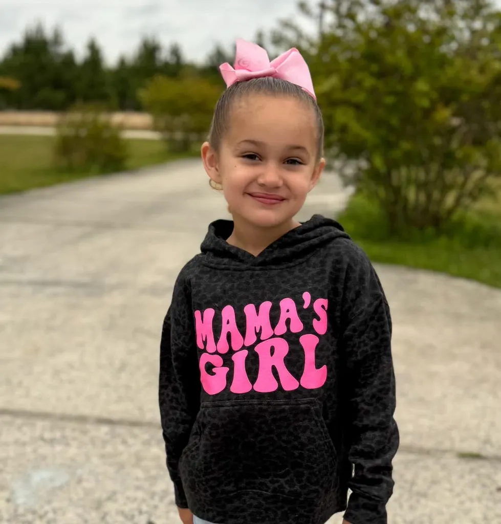 (HOODIE) Leopard Print Mama’s Girl Kids Hoodie