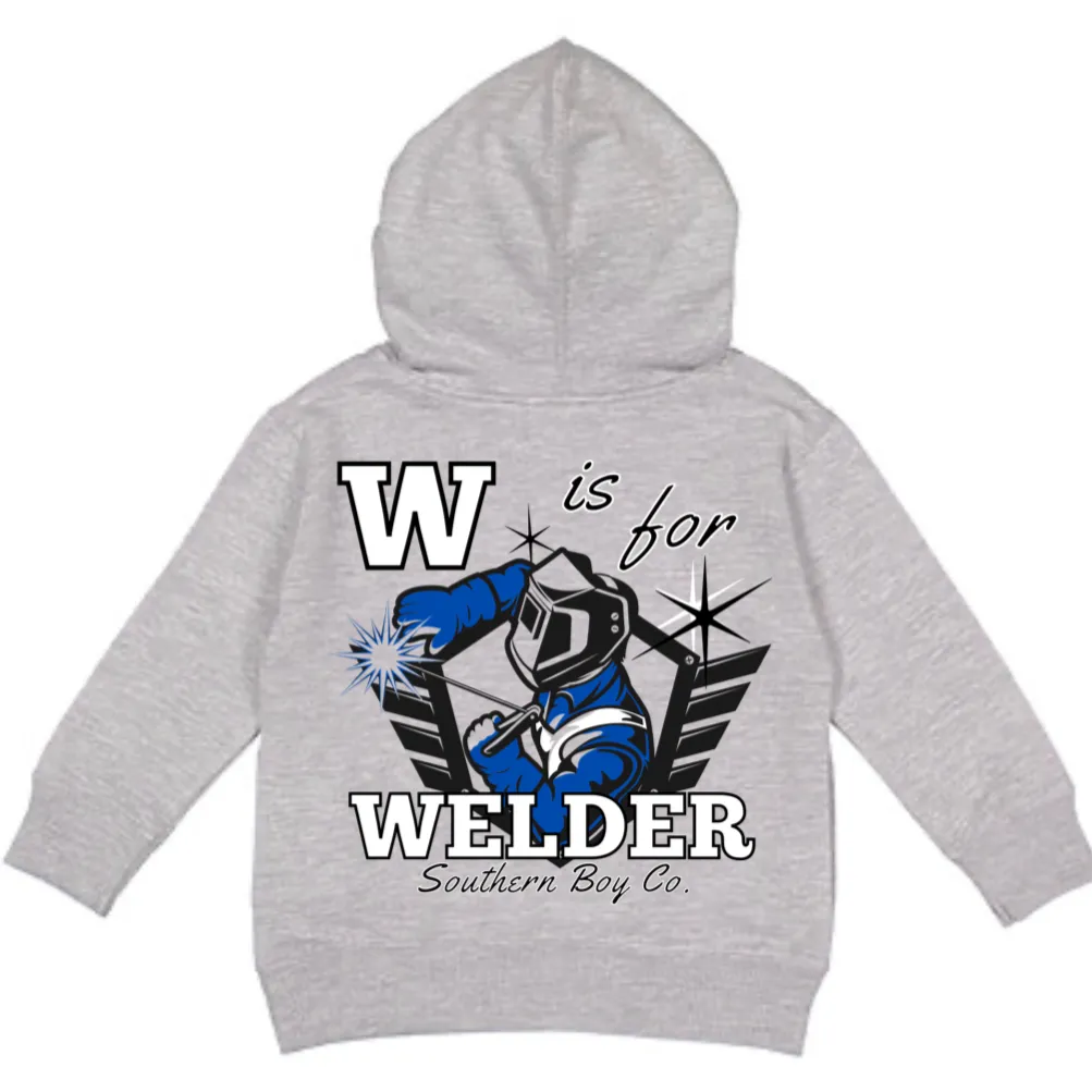 (Hoodie) W is For Welder Kids Hoodie