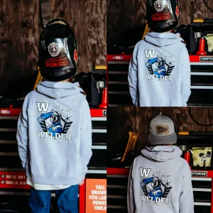 (Hoodie) W is For Welder Kids Hoodie