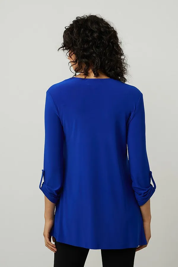 Joseph Ribkoff Long Sleeve Rivet Detail Blouse