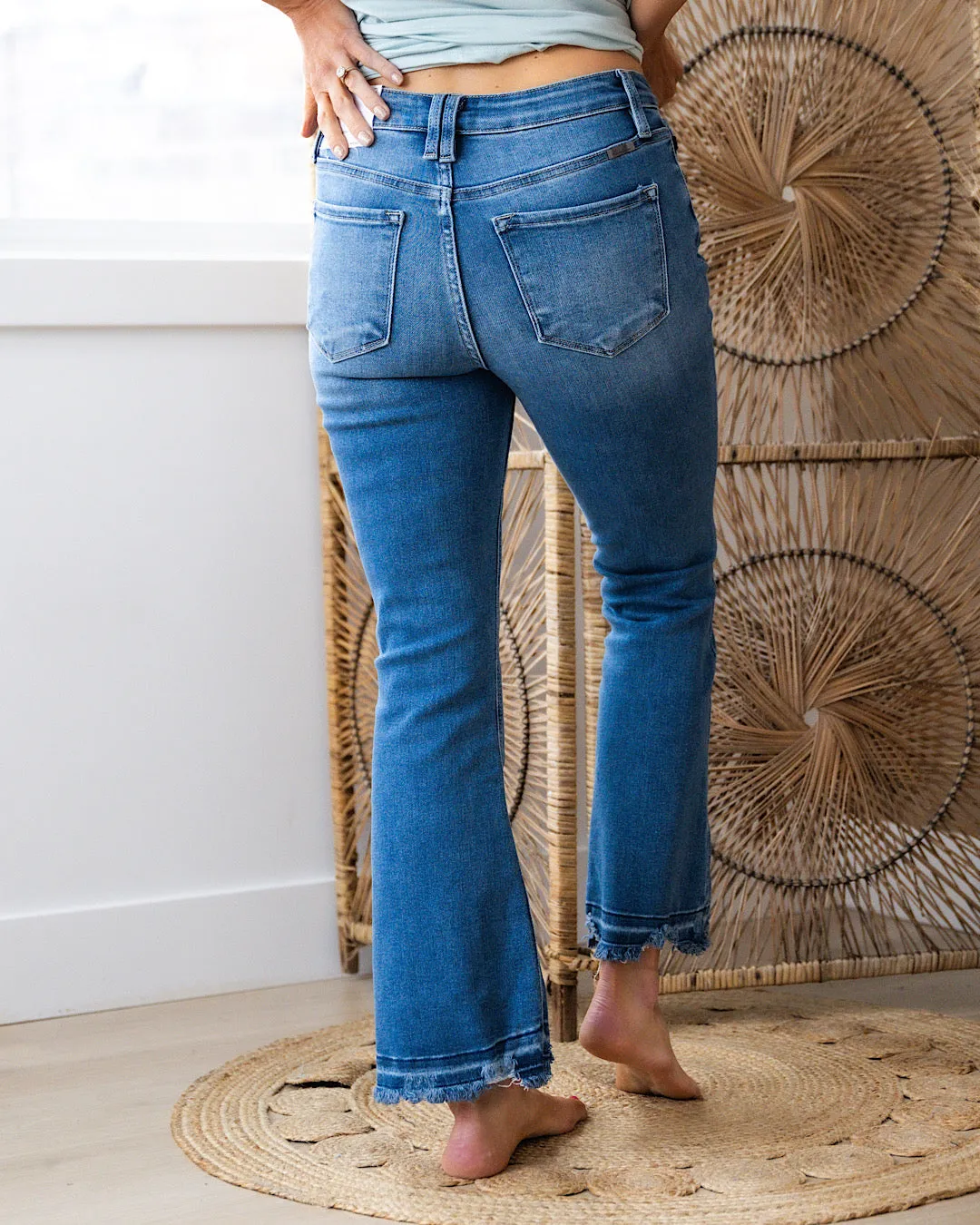 KanCan All I Know Non Distressed Crop Bootcut Jeans