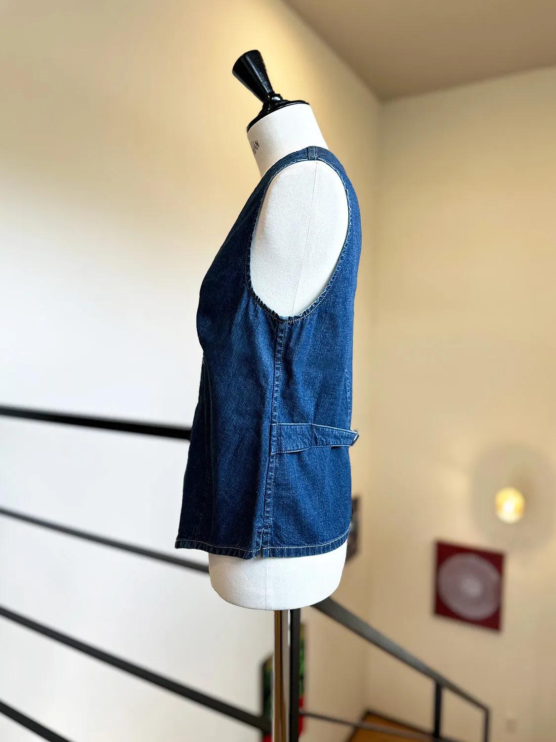 MADISONBLUE  SLIM FIT VEST L.oz DENIM