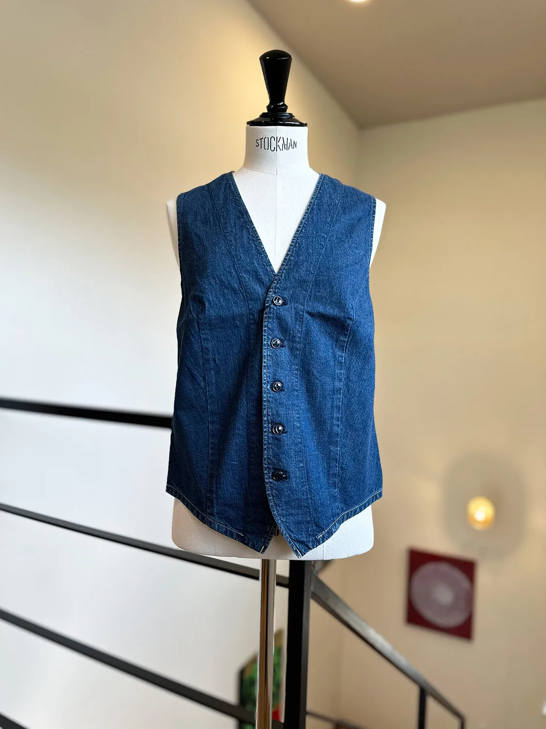 MADISONBLUE  SLIM FIT VEST L.oz DENIM