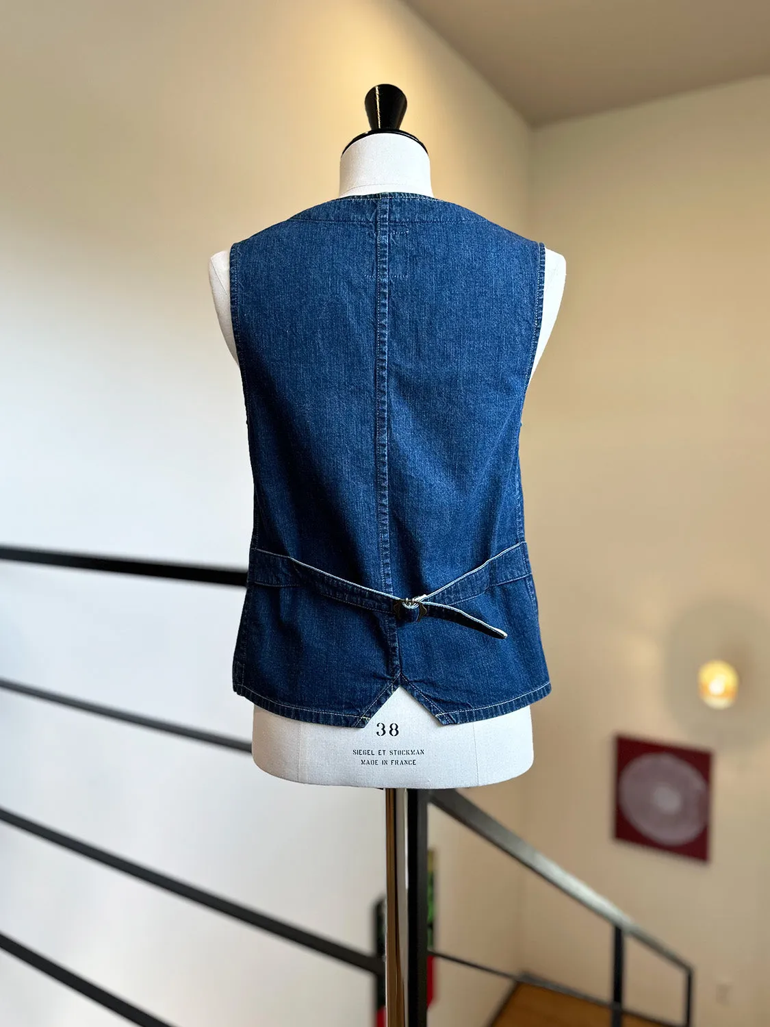 MADISONBLUE  SLIM FIT VEST L.oz DENIM