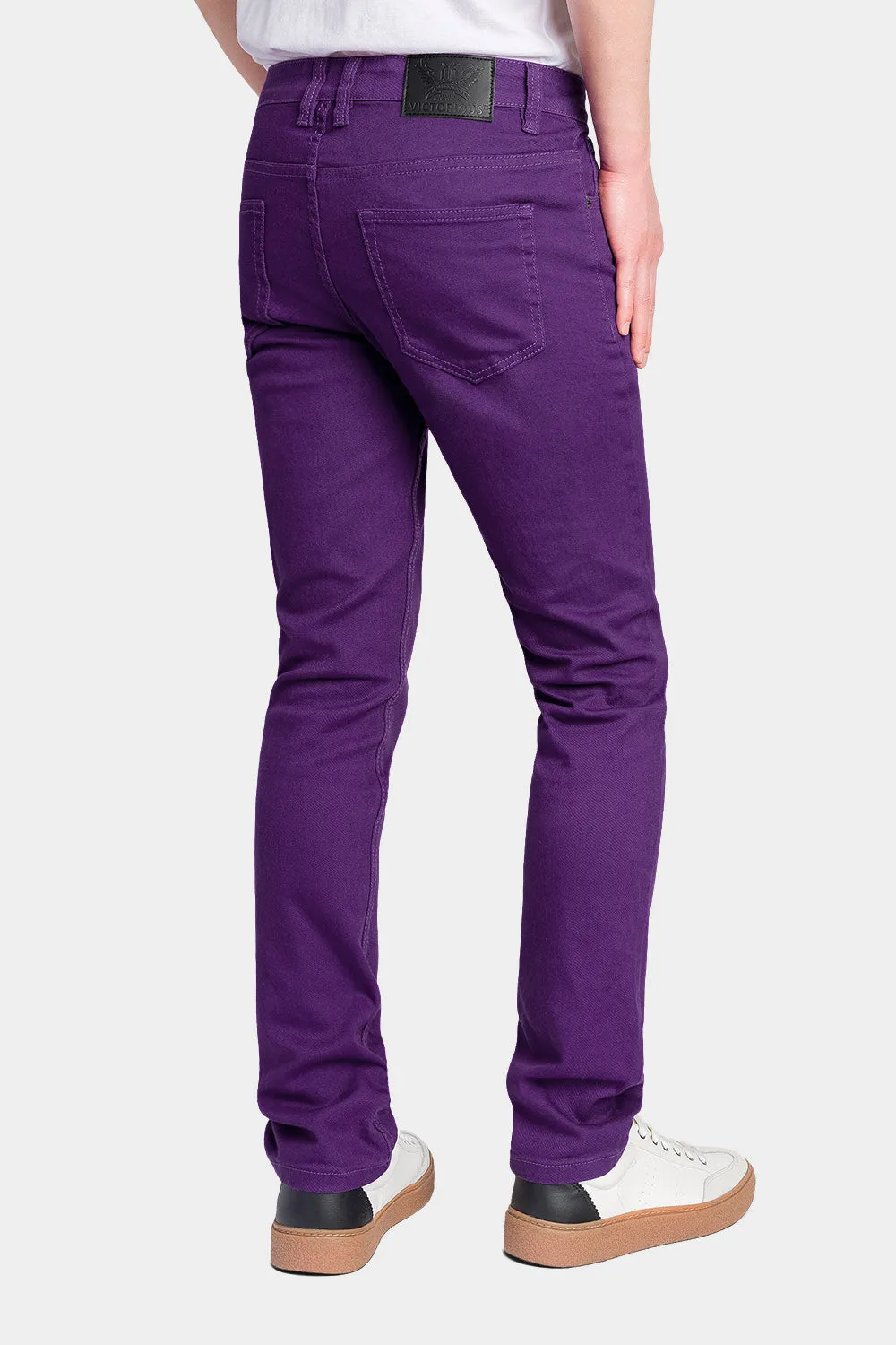 Men's Essential Skinny Fit Colored Jeans (Purple)