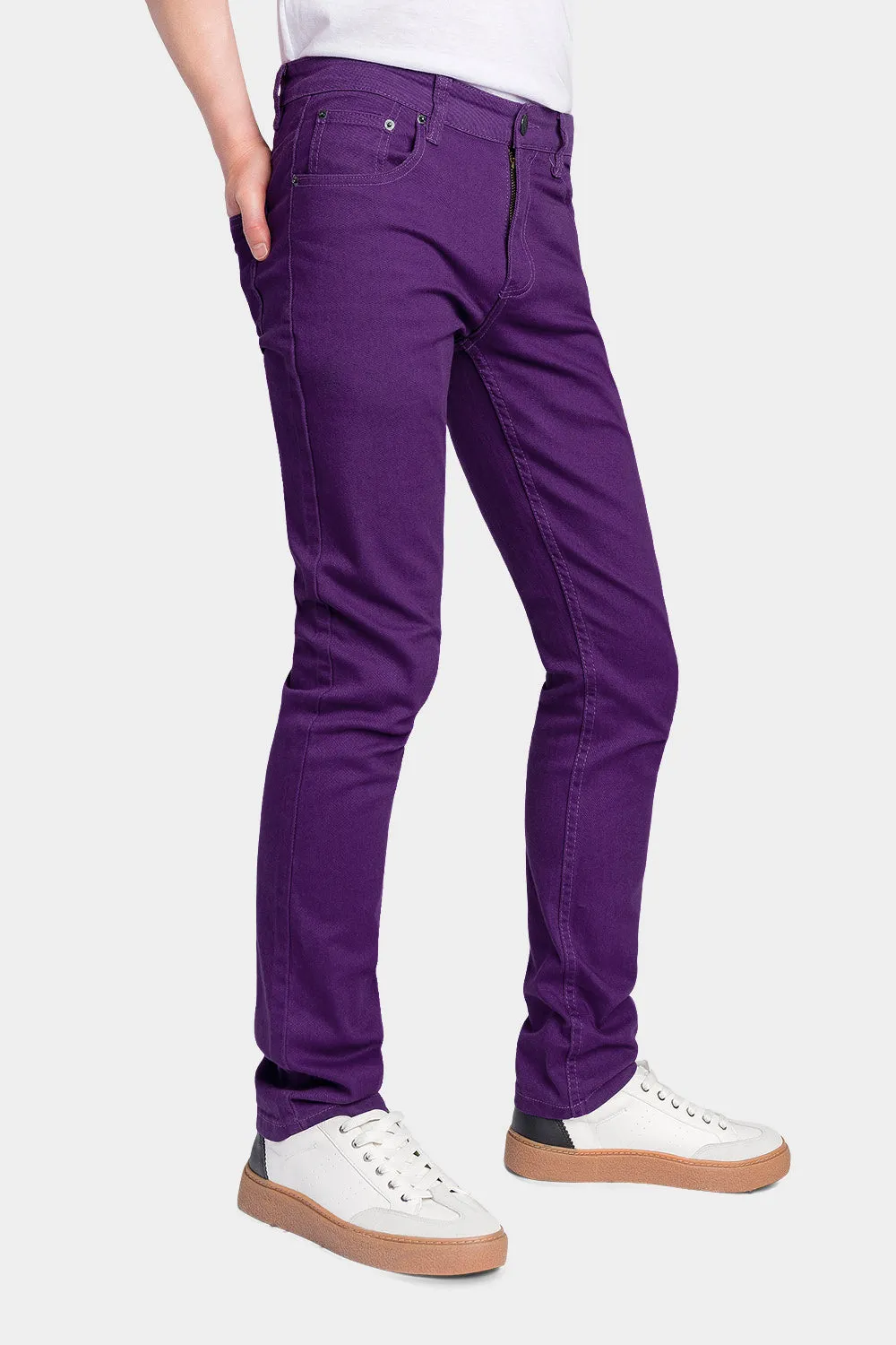 Men's Essential Skinny Fit Colored Jeans (Purple)