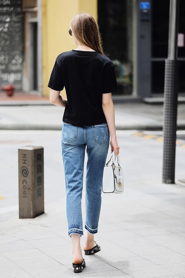 Modern Fit Color Block Jeans