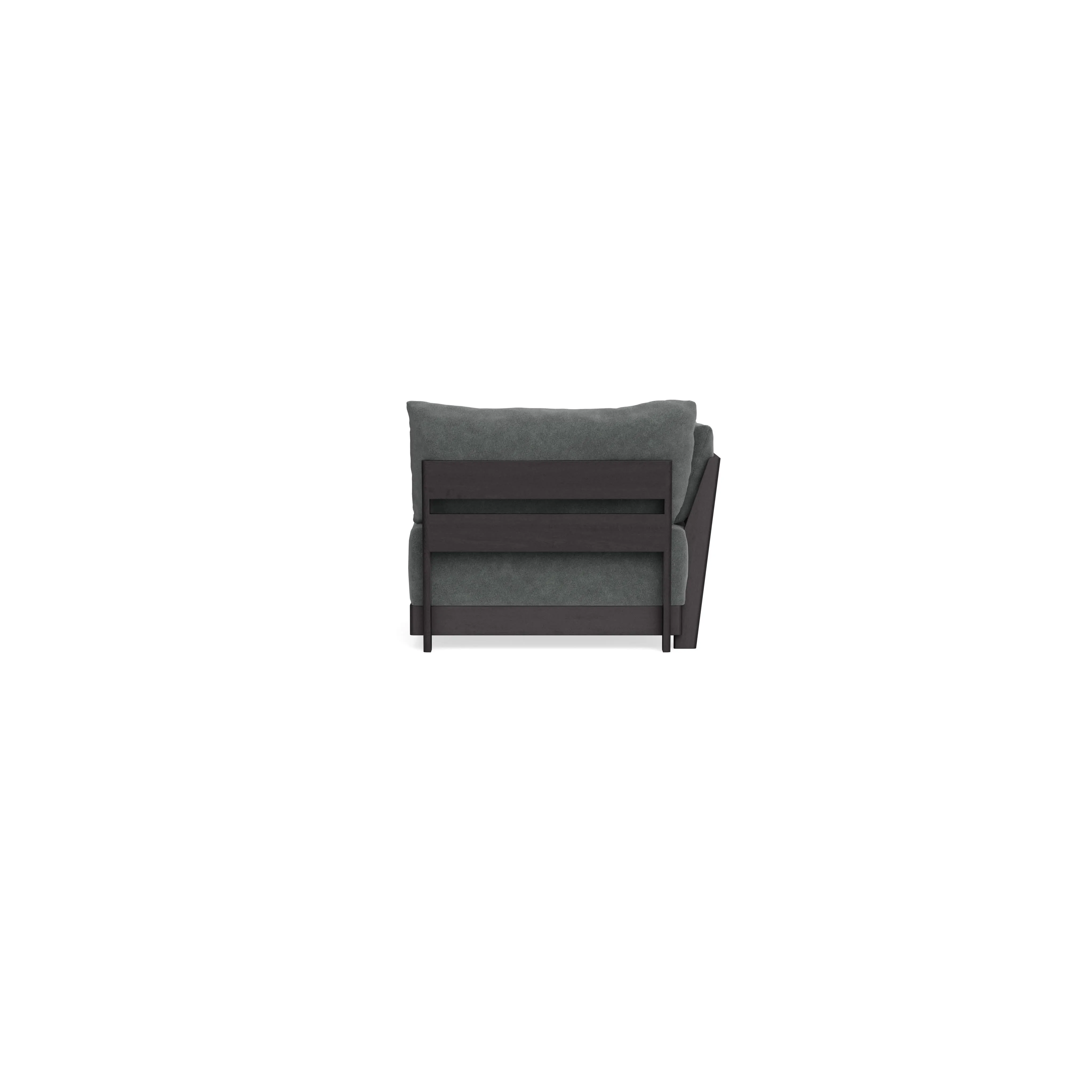 Modular Bondi Black End Chair in Chimney Gray | Classic Blend