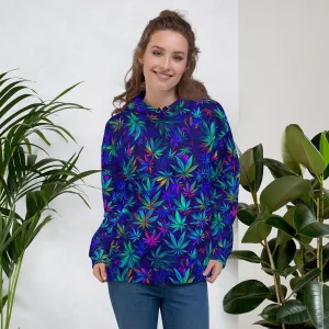 Neon Pot Leaf Unisex Hoodie