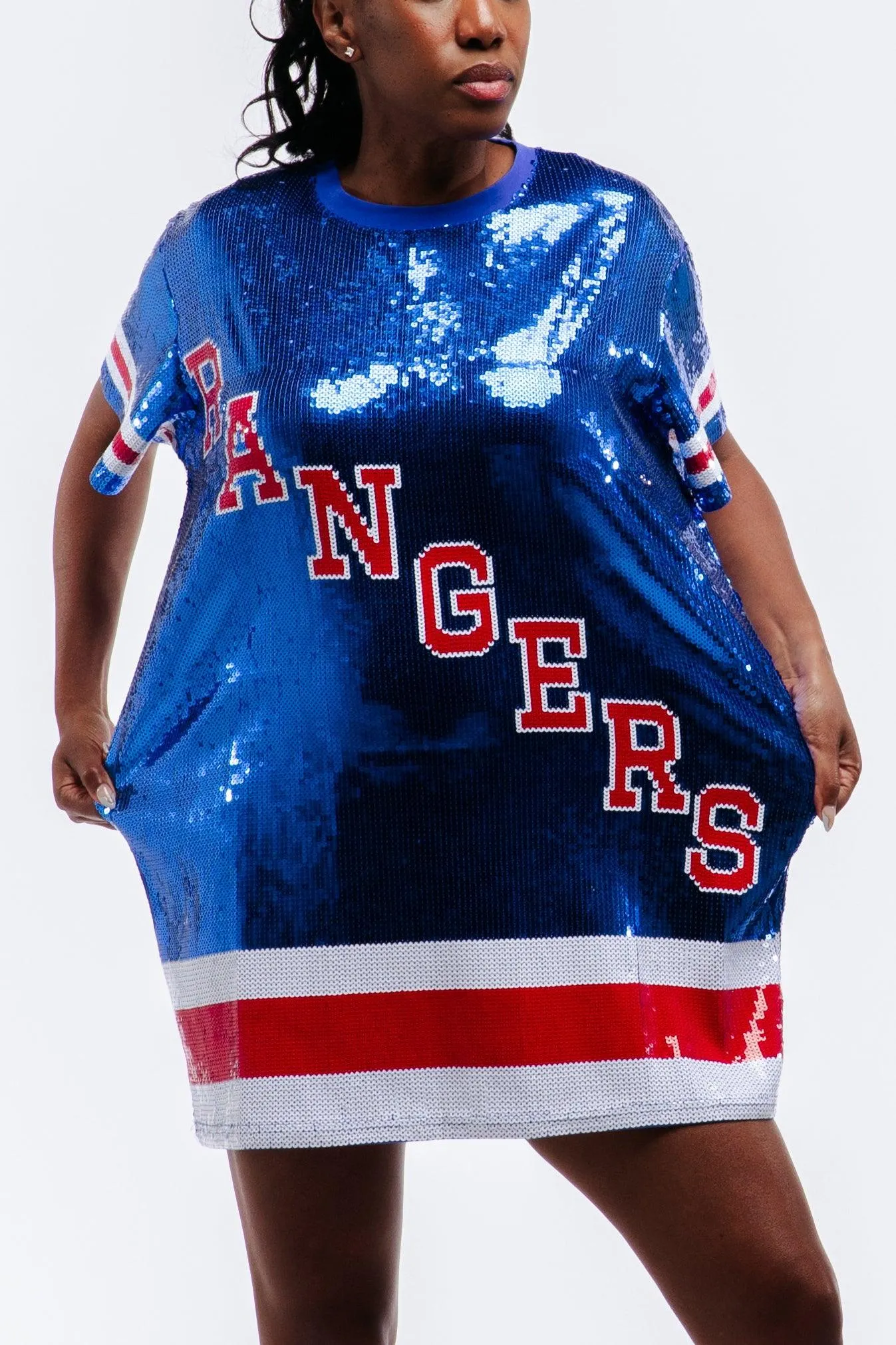 New York Hockey Sequin Dress