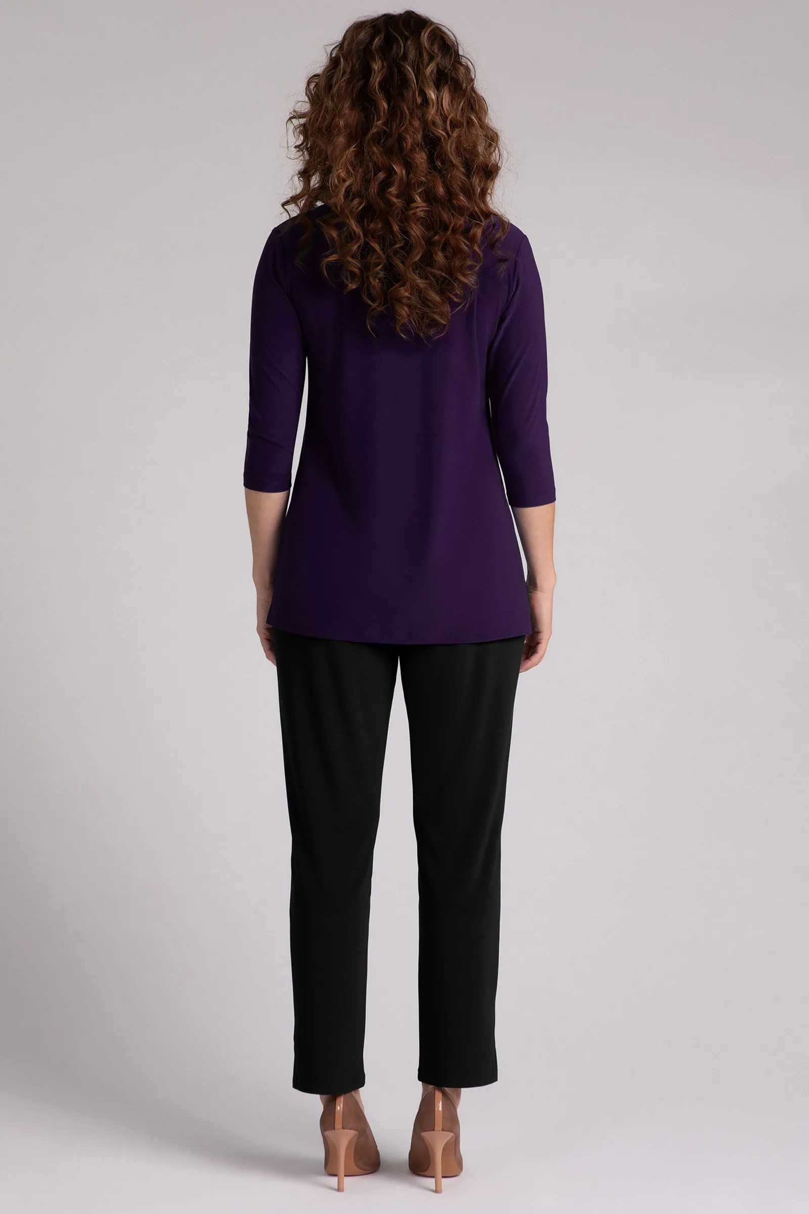 Nu Ideal V-Neck Tunic | Blackberry